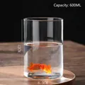 600ML cylindrical borosilicate glass planter for hydroponic plants and goldfishes - D8.5cm*H12cm (600ML)