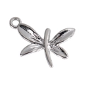 Colgante de libélula vintage en plata brillante de aleación para creación de joyas DIY - Modelo 13046 (23*14mm) 1g