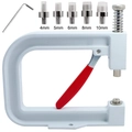 Manual pearl setting machine with red handle and 4mm to 10mm interchangeable molds - 1 Beading Machine (Includes 5 Molds)