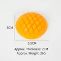 Artificial yellow mango cube model with realistic pulp texture for photography props - Mango Chunk