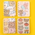 A7 pocket coil notebooks featuring cute cartoon rabbit and bear themed covers - Bear & Rabbit