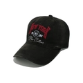 Dettaglio del cappello vintage in cotone nero con ricamo New York rosso in 3D - M(56-58cm) / Nero