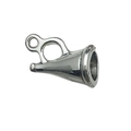 Silver sports megaphone alloy pendant charm with hanging ring for DIY jewelry making - Small Megaphone