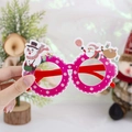 Pink Christmas glasses featuring a snowman and Santa Claus for primary school rewards - Snowman and Santa Gift Glasses