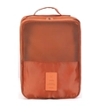 Bolsa de viaje para zapatos naranja ladrillo impermeable con malla y asa superior - Naranja