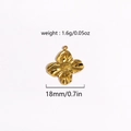 Detail showing 18mm golden flower pendant with 1.6g weight and top ring for DIY jewelry - Realistic 3D Flower (Style 18)