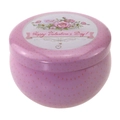 Pink polka dot metal storage tin with Happy Valentine's Day rose design cover - D7-Valentine Polka Dot