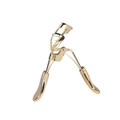 Ergonomic golden stainless steel eyelash curler with soft black silicone pressure pad - A4 Nano Handle Electroplated Gold