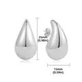 Size measurement for small gold teardrop earrings 25mm height by 15mm width - CCB Material / Small (25mm) / Silver