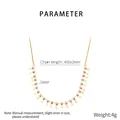 Detail van gouden koperen ketting met paarse kralen, 450 mm ketting en 4 g gewicht - Roze Kralen Stijl (KN236365-Z)