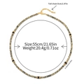 Collier en perles de pierre naturelle tachetée avec accents dorés et dimensions - Collier en Pierre Mouchetée (XL-1209DY01)