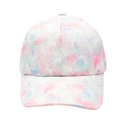 Detailansicht des rosa-blauen Marmormusters auf dem Einhorn-Baseballcap für Kinder - Stil 4-Marmor Farbverlauf Einhorn