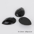 8x13mm teardrop black acrylic crystal rhinestones for DIY sewing 100pcs per lot - 8x13mm Black 100pcs/Pack