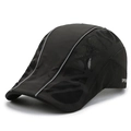 Berretto sportivo nero da uomo ad asciugatura rapida con mesh traspirante e logo SPOR riflettente - Nero