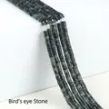 Bird's eye stone 2x4mm flat spacer beads for DIY jewelry making in dark green natural finish - 2x4mm Spacer Beads (Approx. 150 Beads/Strand) / Rhyolite