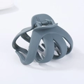 Molla per capelli minimalista in acrilico grigio-blu con finitura opaca su fondo bianco - Blu