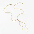 Ensemble de colliers chaîne serpent plate dorée réglable en acier inoxydable pour femme - 82+5cm Style Réglable (D877) / Or