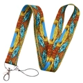 Close-up of Van Gogh's The Noon Rest print on polyester lanyard with zinc alloy hook - Siesta (KP528-4)