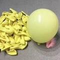 Bright yellow macaron balloons set including inflated round ball and flat items - Special Price Drop - 5-inch Mini Balloons (102 Pieces) Macaron Yellow - A Must-have Choice