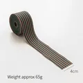 4cm dark green Christmas ribbon with orange stripes for DIY gift wrapping and decor - 4cm Green & Orange Striped Ribbon (6 Yards)
