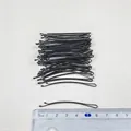 Épingles à cheveux incurvées noires en fil d'acier de 0,12 cm en lot de 50 pièces de 6 cm - Barrette Incurvée Régulière / 6cm (50 Pièces/Paquet) / Noir