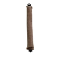 Bigoudi sans chaleur marron en velours doux avec crochets en plastique noir - 1 Pièce / Café Clair