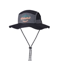 Cappello da sole per bambini con cuciture nero-grigio e cinturino regolabile per outdoor - Nero