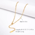 3mm 18K gold plated stainless steel Figaro chain necklace with lobster clasp - 3.0mm Curb Link Chain - Gold