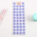 Purple cream style alphabet stickers with cute bear illustrations for DIY journals - Purple Uppercase