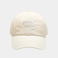 Detail view of cotton baseball cap featuring California 1987 embroidery and breathable vents - Adjustable / Beige