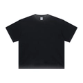 Men's retro washed black cotton T-shirt in loose drop shoulder fit and size L - S / T-Shirt - Washed Black