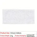 Elastic light gray ribbed knit sports headband measuring 19.5cm by 8.8cm for fitness - White