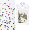 Detail of assorted crystal nail rhinestones in mix colors with retail packaging #03 - #03 Rhombus Shape