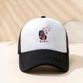 Freedom Schmetterling Trucker Cap mit US-Flaggenmuster in Schwarz-Weiß mit Mesh-Struktur - Schwarz