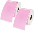 Two rolls of pink thermal adhesive label paper for professional shipping printers - 4*6 Inch-220pcs (Roll) / Pink