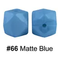 Perline in silicone blu opaco da 17mm a forma ottagonale per dentizione fai da te - Blu Opaco