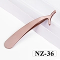 Roségouden roestvrijstalen kunstwimper pincet met matte afwerking voor make-up precisie - NZ-36 Roségouden Pincet / Roségoud