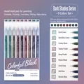 Set di 9 penne gel nere colorate per journaling con punte fini e inchiostro fluido - Set di 9 Nero Colorato