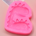 Rosa Silikonform mit Cartoon-Dino für Fondant-Kuchen und DIY Schokoladenhandwerk - Cartoon Langhals-Dinosaurier-Stil (1)