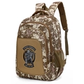 Multifunctional desert camo backpack with high-density nylon and multiple zipper compartments - Digital Khaki