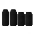 Set di 4 protezioni elastiche in maglia nera per gambe di sedie in due dimensioni - Nero