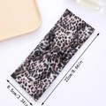 Elastic leopard print knotted headband for yoga and fitness, size 22cm x 8.5cm - Leopard Cross Style A