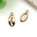 KC Gold Muschel Metallanhänger für DIY Schmuck Halsketten und Armbänder - Ozean Lange Muschel (8x17mm)