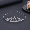 Eleganter silberner Kristall-Kronenhaarreif mit strahlenden Steinen für Mädchen - Krone Stil A / Silber
