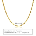 Dettaglio macro della collana a catena a serpente oro da 2,2 mm con maglia a torsione - Catena a Torsione Dorata 2,2 mm * 40 + 5 cm
