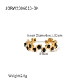 Gold beaded stainless steel ring featuring a black faceted gemstone inlay and linear design - Black Zirconia Beaded (JDRW2306013-BK)