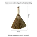 Short Miscanthus grass broom with white binding, 28x20cm natural cleaning brush tool - Short Handle White Edge / 28x20cm