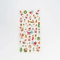 Christmas gold foil PVC stickers set featuring Santa, snowman, and reindeer elements - YLCP-09