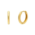 Eleganti orecchini a cerchio geometrici in argento 925 placcato in oro lucido - Diametro Interno 6mm / Oro