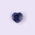 Polished heart-shaped blue sodalite natural stone with white marbled texture - Blue Sodalite